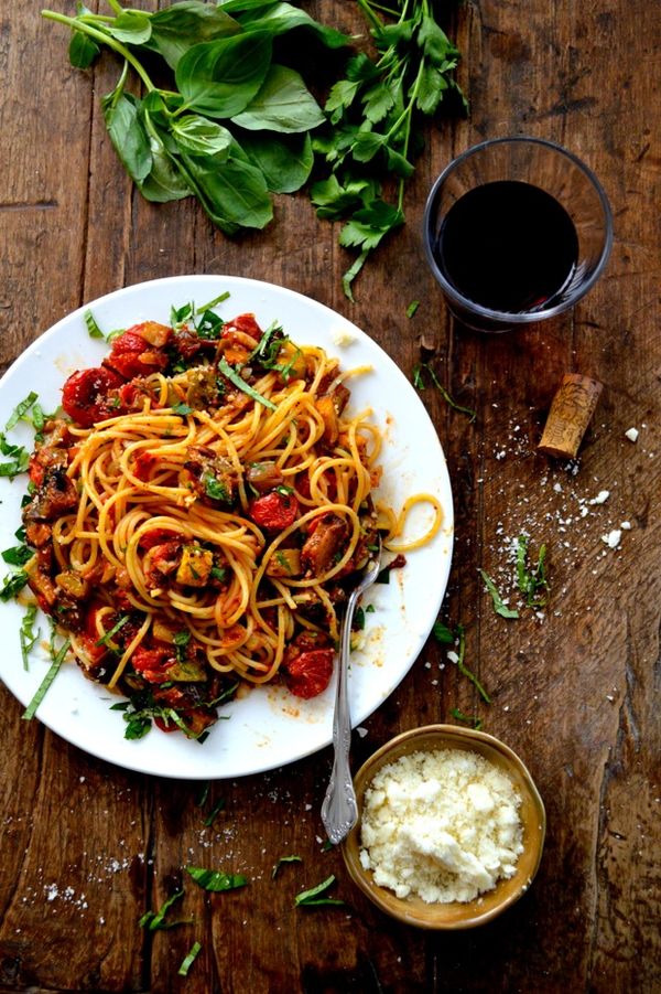 Roasted ratatouille pasta