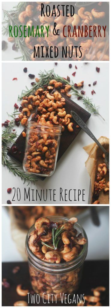 Roasted Rosemary and Cranberry Mixed Nuts