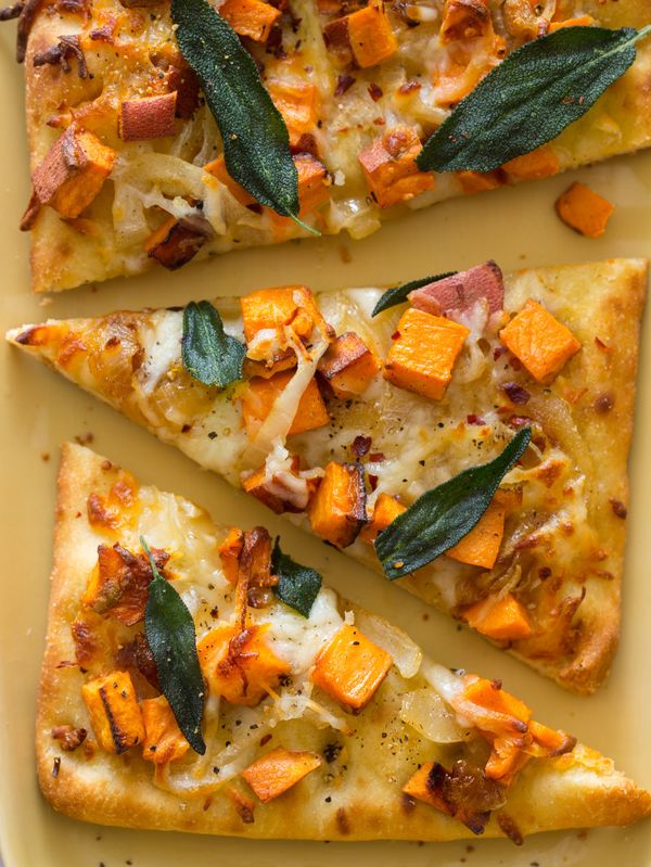 Roasted Sweet Potato and Caramelized Onion Flatbread