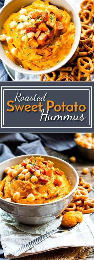 Roasted Sweet Potato Hummus Without Tahini