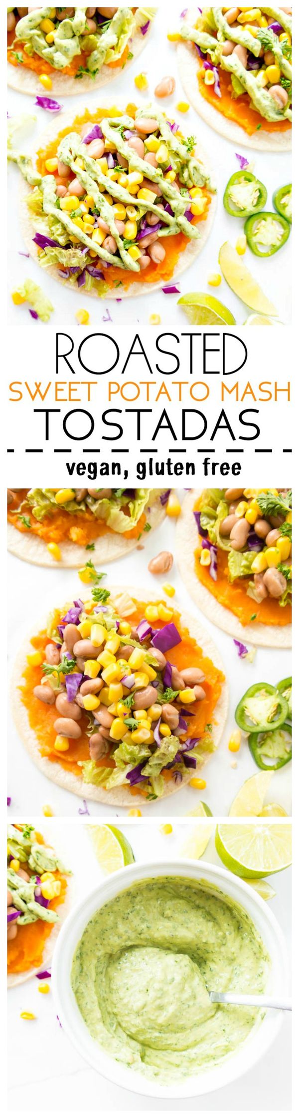 Roasted Sweet Potato Mash Tostadas