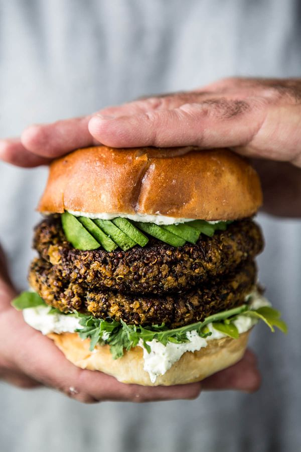 Roasted Zucchini Burgers with Garlic Whipped Feta