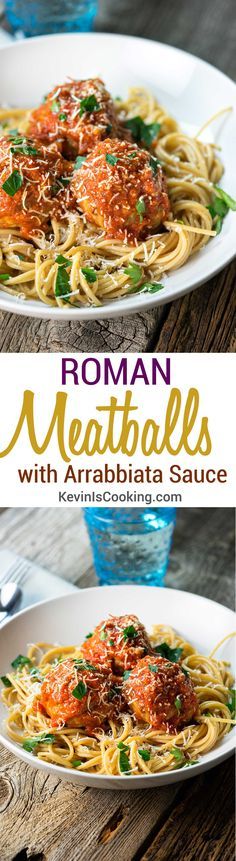 Roman Meatballs with Arrabbiata Sauce