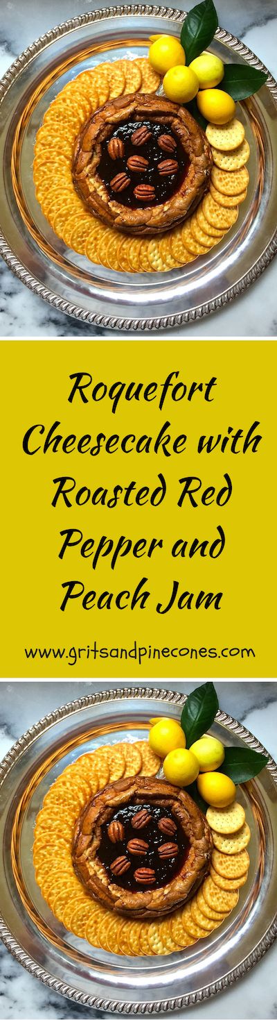 Roquefort Cheesecake with Red Pepper Jam