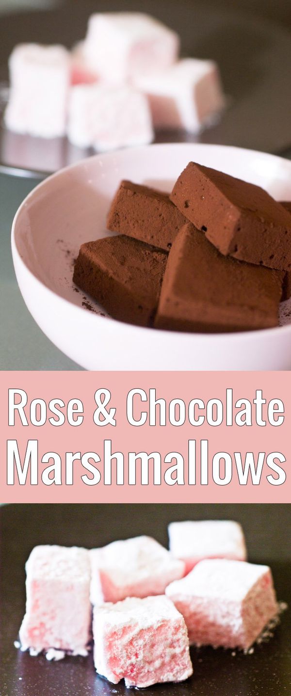 Rose and Chocolate Marshmallows