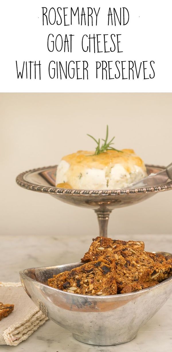 Rosemary and Goat Cheese with Ginger Preserves Appetizer