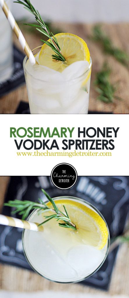 Rosemary Honey Vodka Spritzers