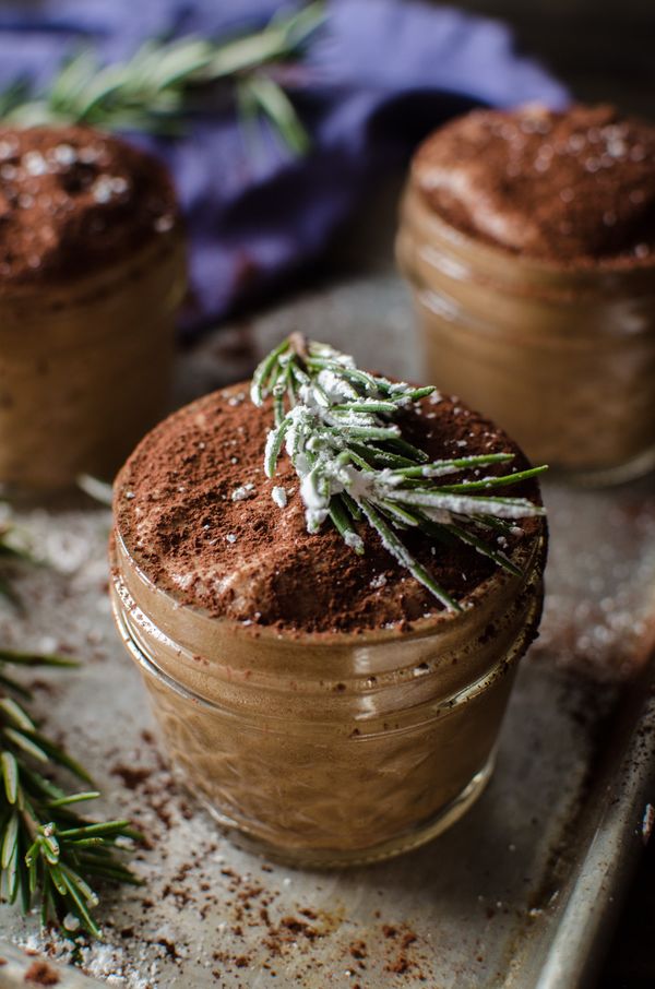 Rosemary infused French Chocolate Mousse