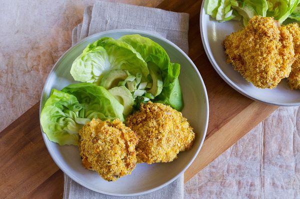 Rosemary-Lemon Cornflake-Crusted Oven Fried Chicken