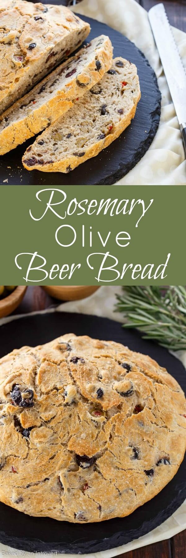 Rosemary Olive Beer Bread