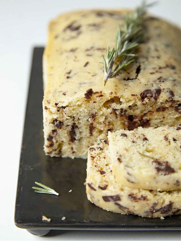 Rosemary Olive Oil Cake with Dark Chocolate