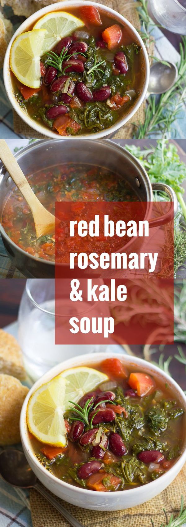 Rosemary Red Bean and Kale Soup