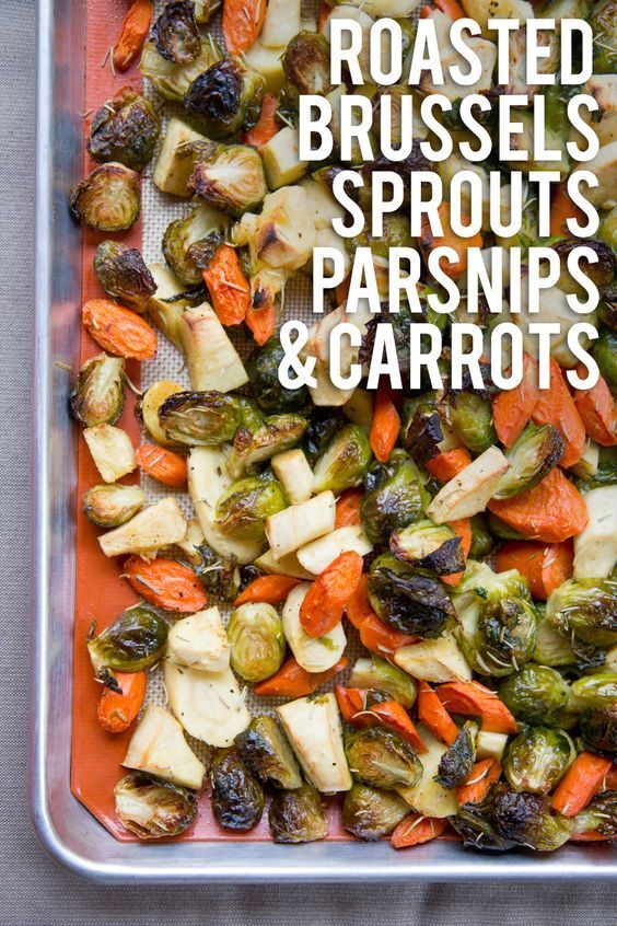 Rosemary Roasted Brussels Sprouts, Parsnips, and Carrots