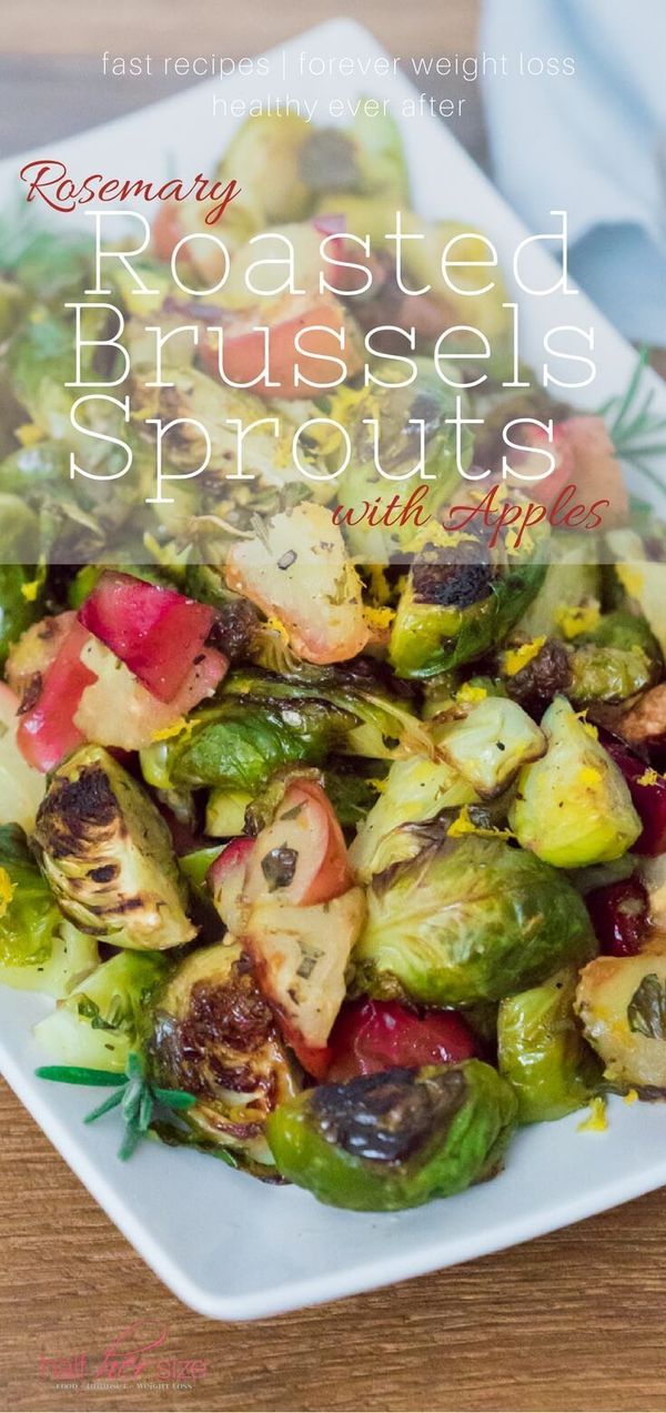 Rosemary Roasted Brussels Sprouts with Apples