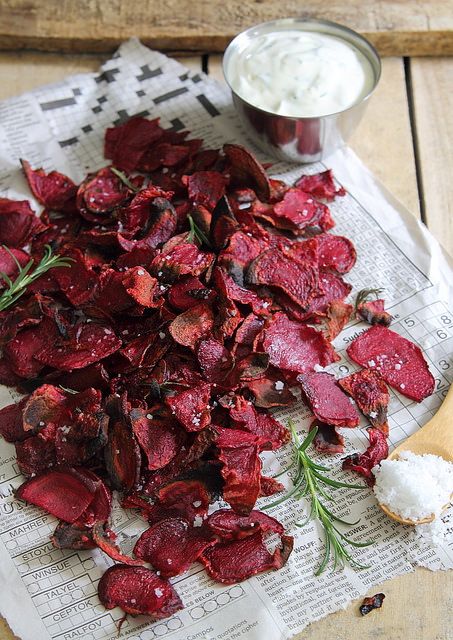 Rosemary sea salt and vinegar beet chips