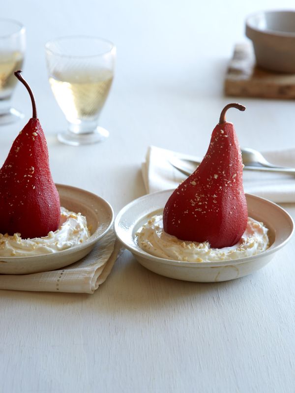 Ruby Poached Pears