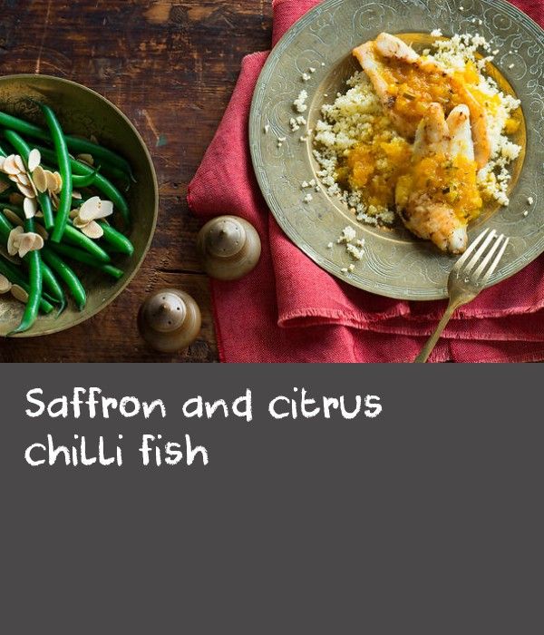 Saffron and citrus chilli fish