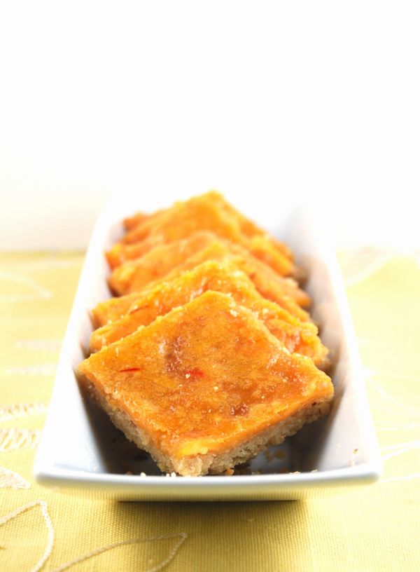 Saffron Cheesecake Bars