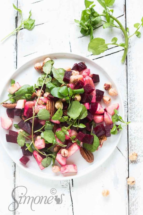 Salade met bietjes en waterkers