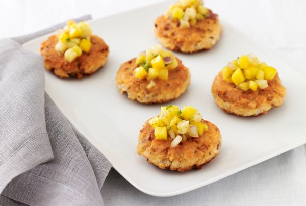 Salmon Cakes with Tropical Fruit Salsa