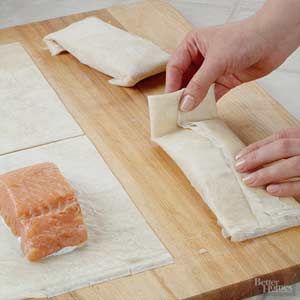 Salmon in Phyllo