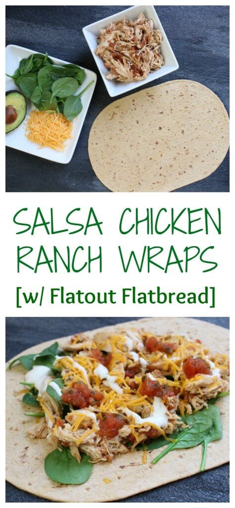 Salsa Chicken Ranch Wraps