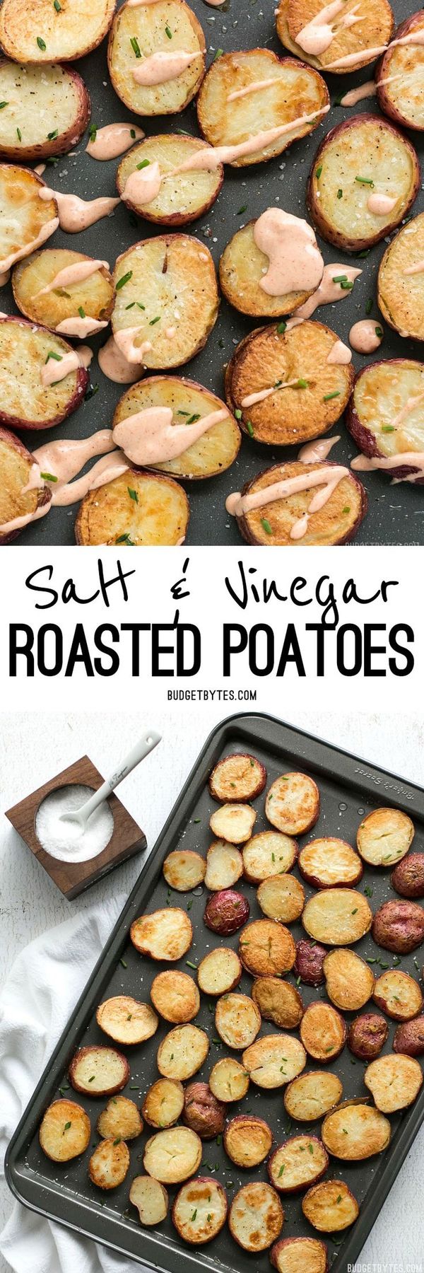 Salt & Vinegar Roasted Potatoes with Smoky Garlic Mayo