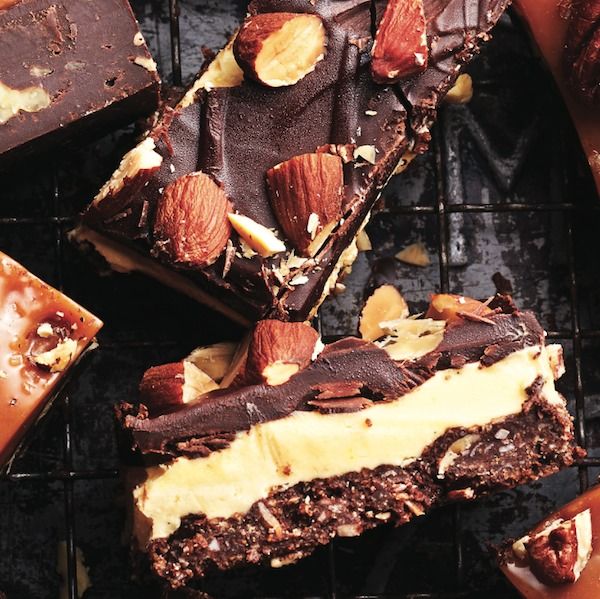 Salted-almond Nanaimo bars