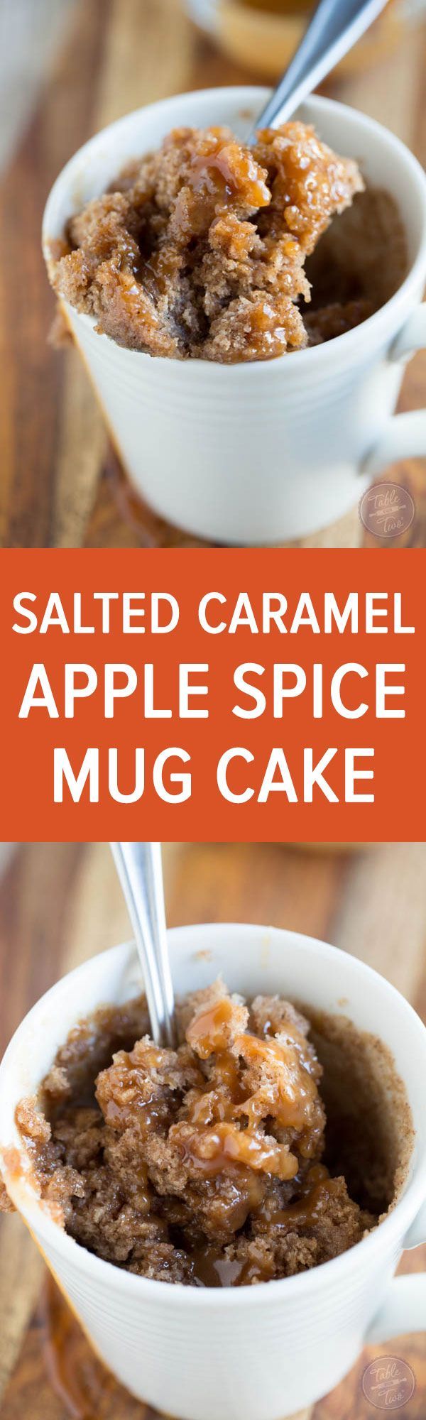 Salted Caramel Apple Spice Mug Cake