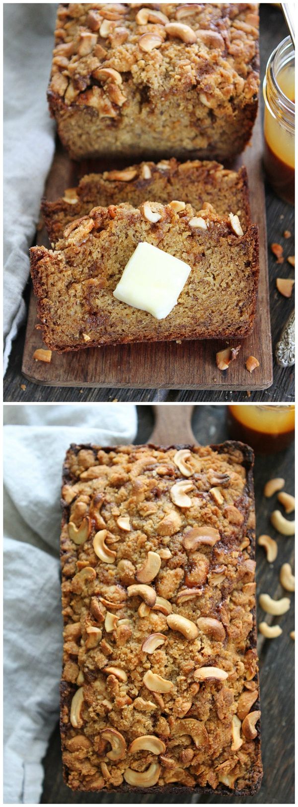 Salted Caramel Cashew Banana Bread