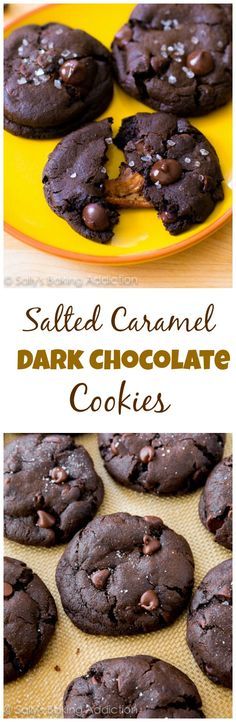 Salted Caramel Dark Chocolate Cookies