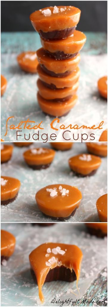 Salted Caramel Fudge Cups