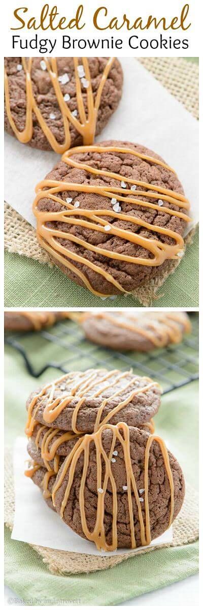 Salted Caramel Fudgy Brownie Cookies