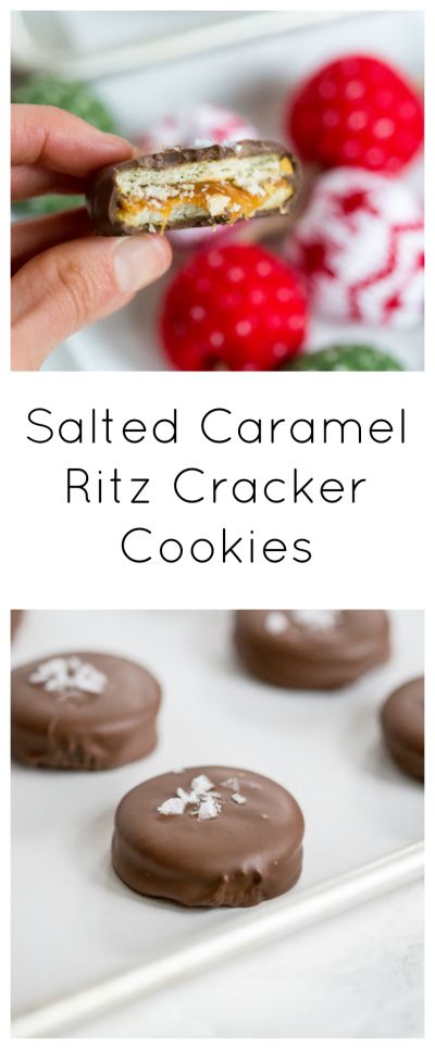 Salted Caramel Ritz Cracker Cookies