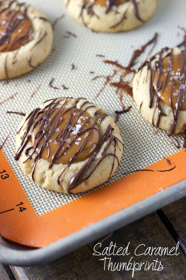 Salted Caramel Thumbprint Cookies