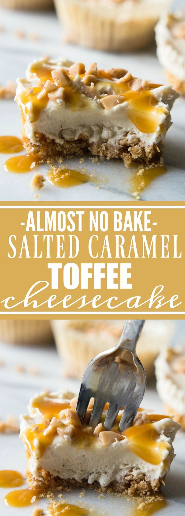 Salted Caramel Toffee Cheesecake