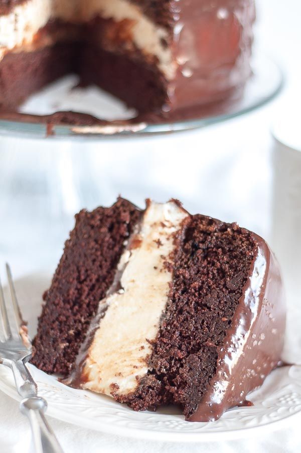 Salted Chocolate Ganache Ding Dong Cake