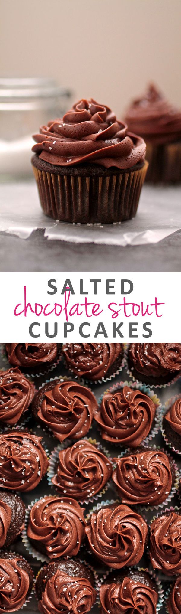 Salted Chocolate Stout Cupcakes