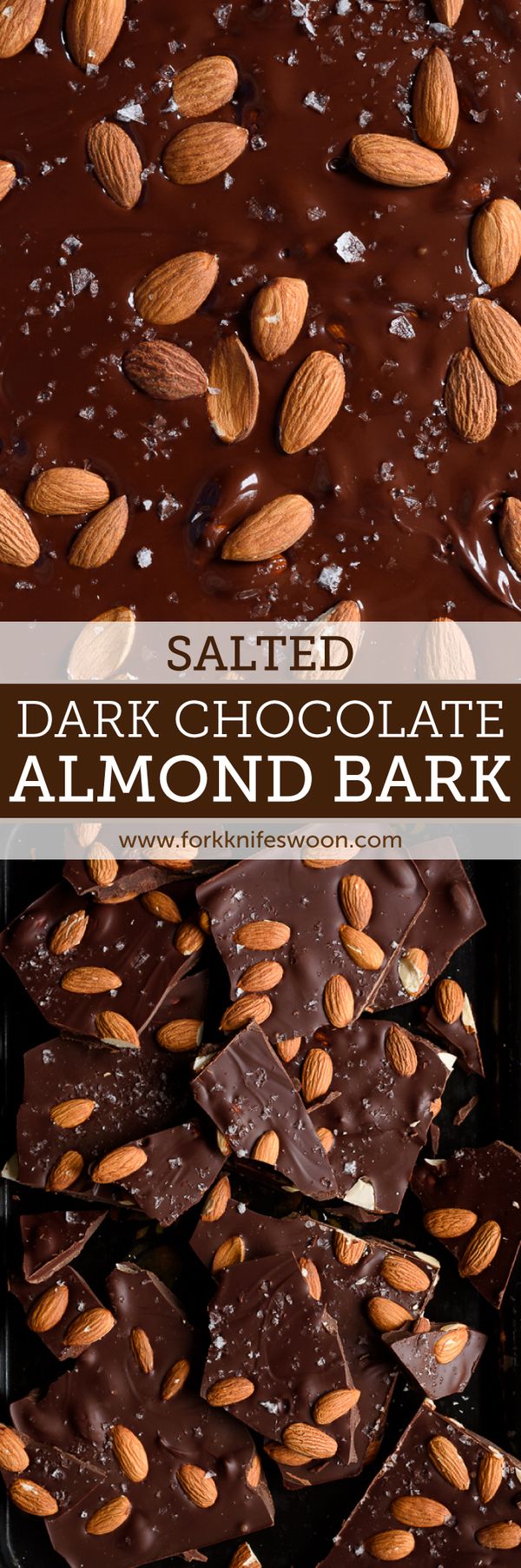 Salted Dark Chocolate Almond Bark