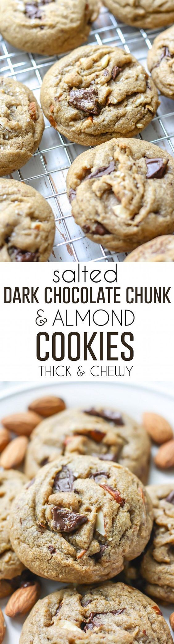 Salted Dark Chocolate & Almond Cookies