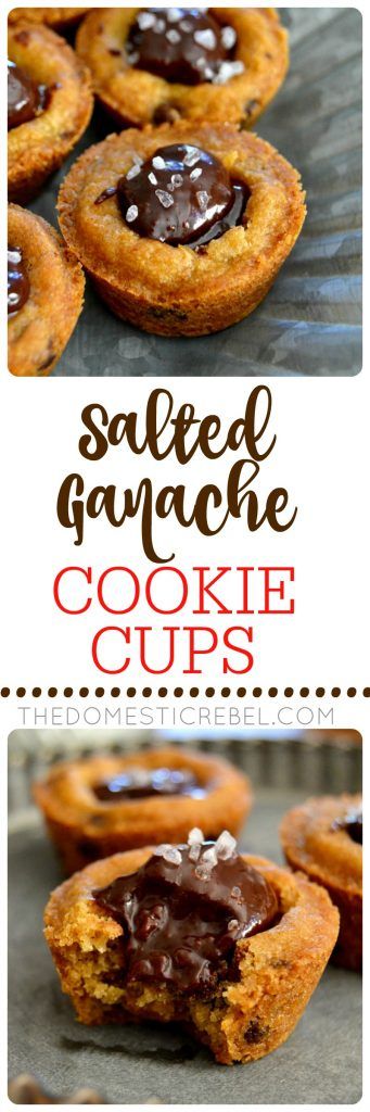 Salted Ganache Cookie Cups