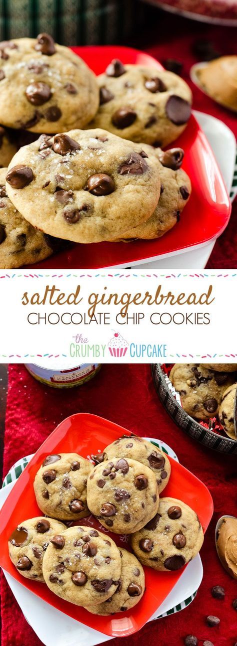 Salted Gingerbread Chip Cookies #FBCookieSwap