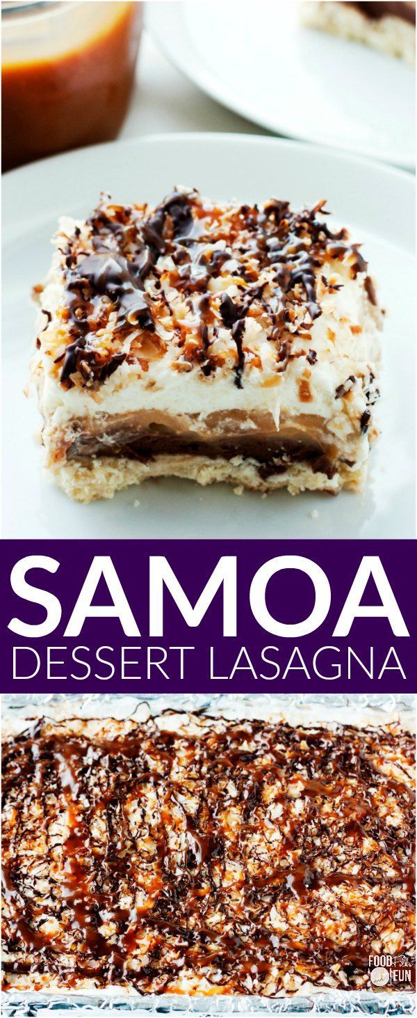 Samoa Dessert Lasagna