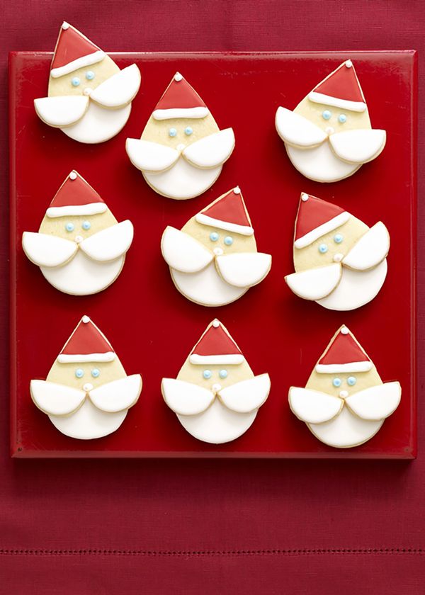 Santa Face Sugar Cookies