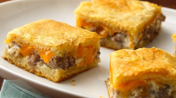 Sausage and Cheese Crescent Squares