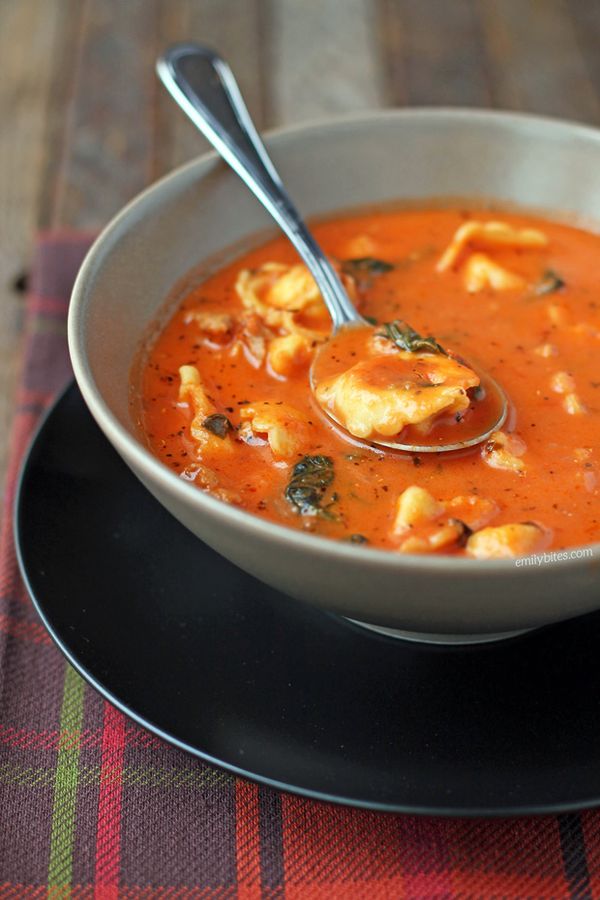 Sausage and Tortellini Tomato Soup