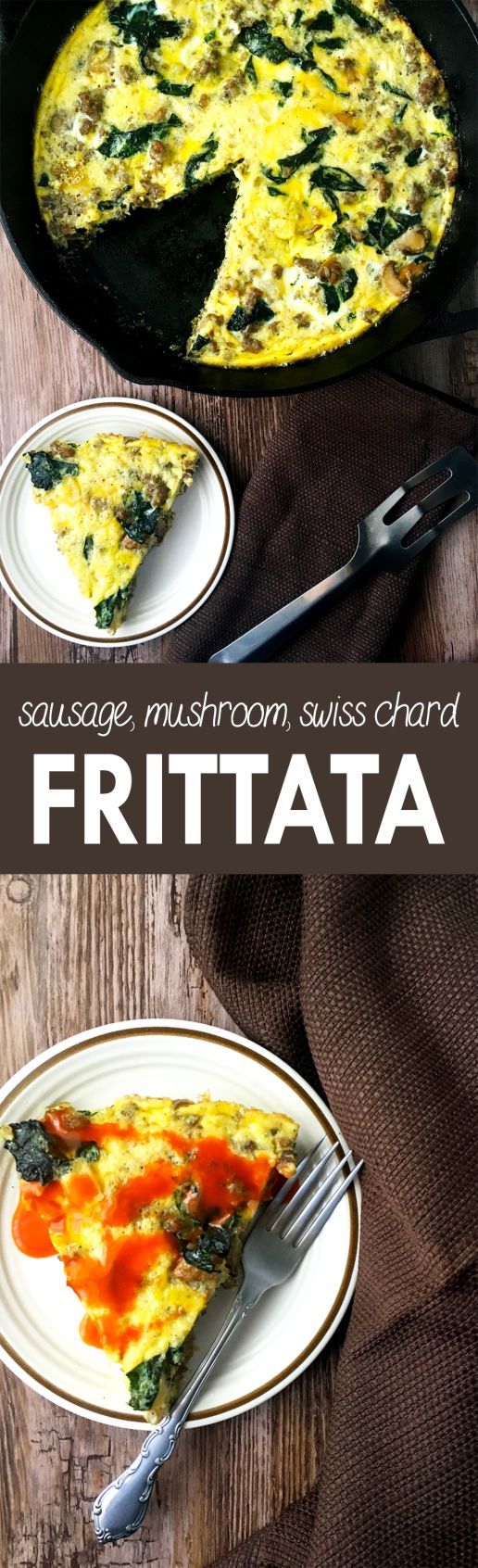 Sausage, Mushroom, & Swiss Chard Frittata