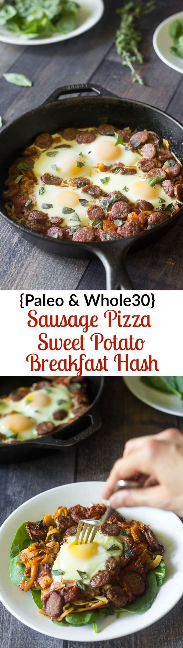 Sausage Pizza Sweet Potato Breakfast Hash (Paleo & Whole30