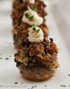 Sausage Stuffed Mushrooms with Mascarpone