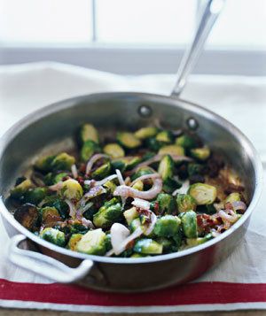 Sautéed Brussels Sprouts With Bacon and Golden Raisins